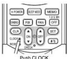 TOSHIBA RAS16SKVPND - Adjusting the clock - 2
