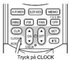 TOSHIBA RAS16SKVPND - Ställa in klockan - 2