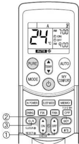 TOSHIBA RAS16SKVPND - ③CLR -knapp - 1