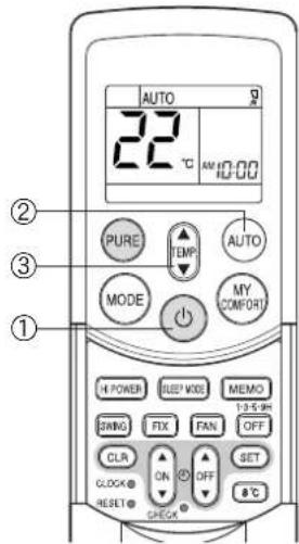 TOSHIBA RAS16SKVPND - ③Temperaturknapp () TEMP - 1