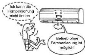 TOSHIBA RAS10SKVPND - Betrieb ohne Fernbedienung - 1