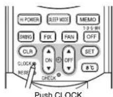TOSHIBA RAS10SKVPND - Adjusting the clock - 1
