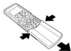 TOSHIBA RAS12SKVPND - Loading the remote controller batteries - 2