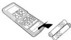 TOSHIBA RAS12SKVPND - Loading the remote controller batteries - 3