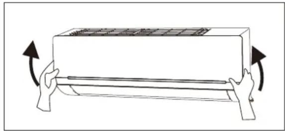 ELECTROLUX EXI18HL1W - Apriere e sollevare il pannello anteriore dell'unità interna. - 1