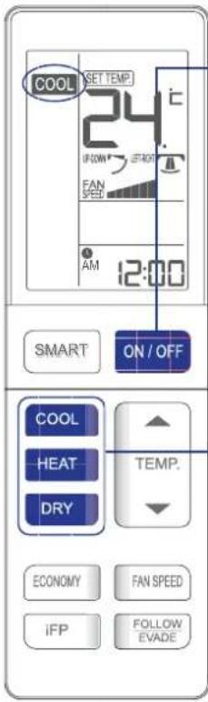 HAIER 1U12EH1ERA - COOL,HEAT and DRY Operation - 1