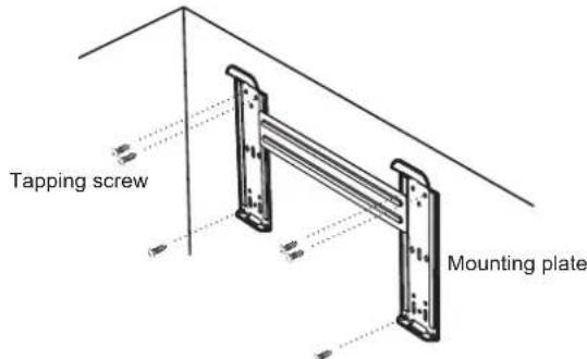 HISENSE AST12UW4RXXQA - Installing the Mounting Plate - 1
