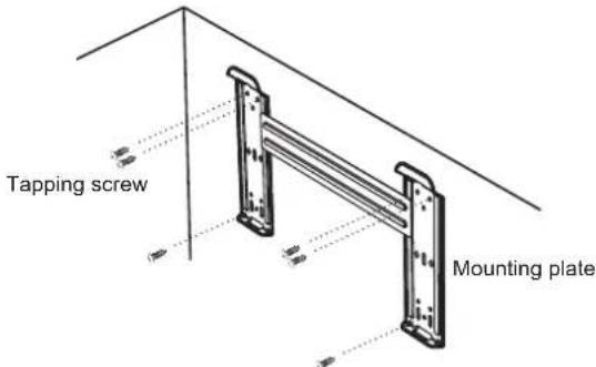 HISENSE AS09UW4SVPSC5WiFi - Installing the Mounting Plate - 1