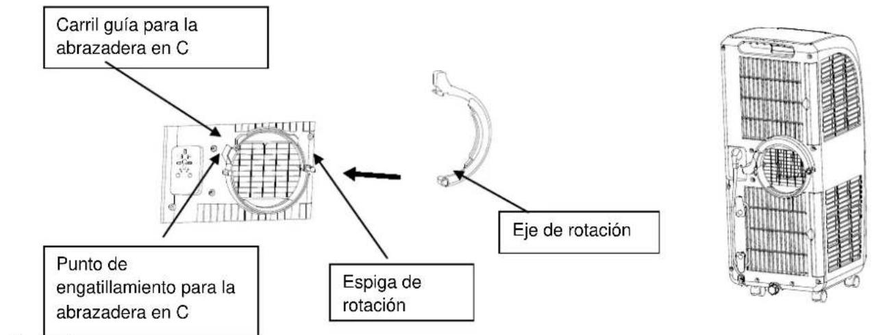 SUNTEC Summit 20+ - Montaje del cierre de brida para la sujeción del tubo flexible de aire extraído - 1