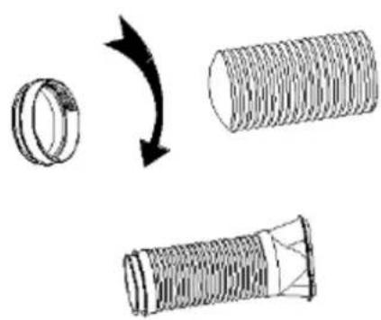 SUNTEC Summit 20+ - Ensamblaje del reductor del tubo flexible de aire extraido (figura 1A) y enroscado de este reductor al tubo flexible de aire extraido (figura 1) - 2