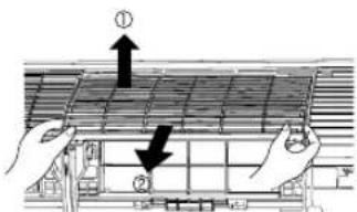 MITSUBISHI SRK60ZJXS - Hava girlsl üst panelının sökülmesi ve takılması - 1