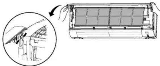 MITSUBISHI SRK60ZJXS - Hava giriş panelının çıkarılması ve takılması - 1
