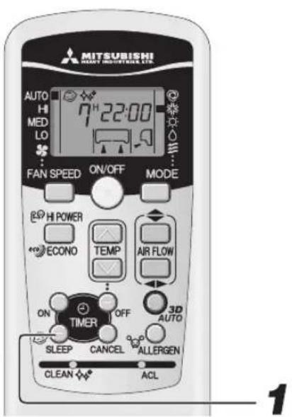 MITSUBISHI SRK60ZJXS - SLEEP TIMER operation - 2