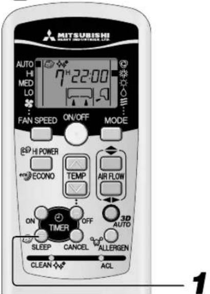 MITSUBISHI SRK35ZJXS - Operação SLEEP TIMER - 1