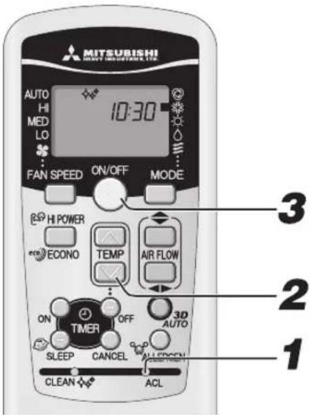 MITSUBISHI SRK35ZJXS - Current time setting - 1