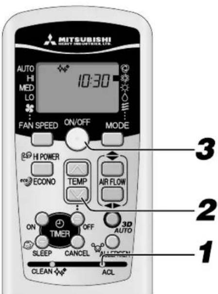 MITSUBISHI SRK35ZJXS - Ajuste de la hora actual - 1