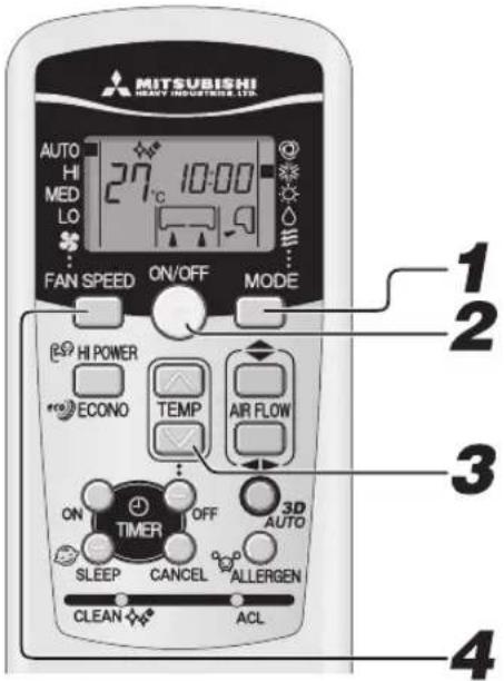 MITSUBISHI SRK25ZJXS - COOL/HEAT/DRY/FAN mode operation - 1