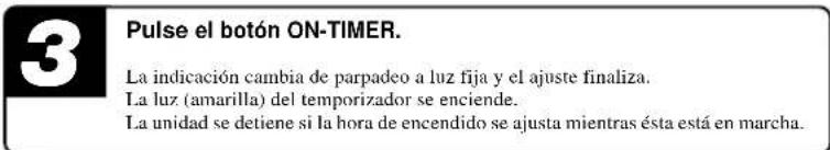 MITSUBISHI SRK25ZJXS - Funcionamiento en modo ON-TIMER (temporizador de encendido) - 4
