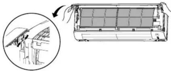 MITSUBISHI SRK25ZJXS - Hava giriş panelının çıkarılması ve takılması - 1