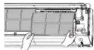 MITSUBISHI SRK25ZJXS - Cleaning the air filter Standard interval is once every two week - 2