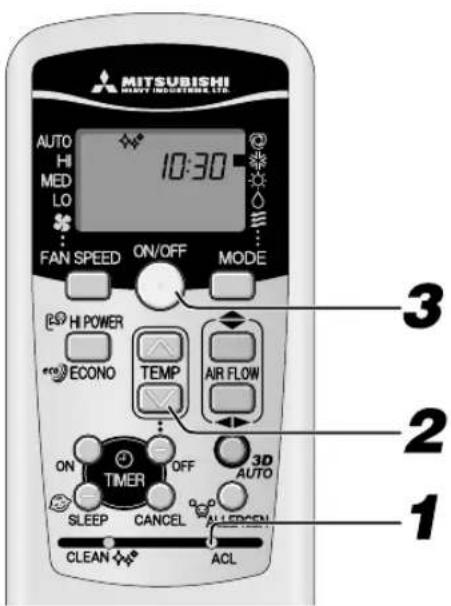 MITSUBISHI SRK25ZJXS - Instelprocedure voor de huidige tijd - 1