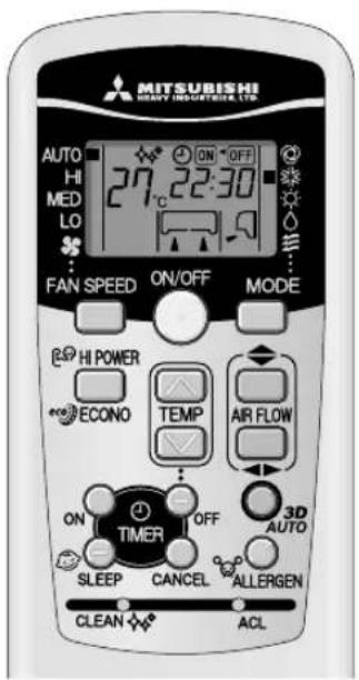 MITSUBISHI SRK50ZJXS - Funcionamiento en modo PROGRAM TIMER (temporizador programado) - 1