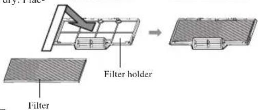 MITSUBISHI SRK50ZJXS - Installing, inspecting, and replacing the air-cleaning filter - 3