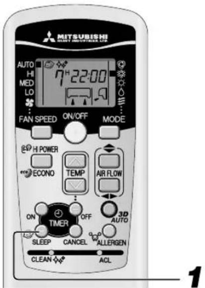 MITSUBISHI SRK50ZJXS - Gebruik werkingsmodus SLEEP TIMER - 2