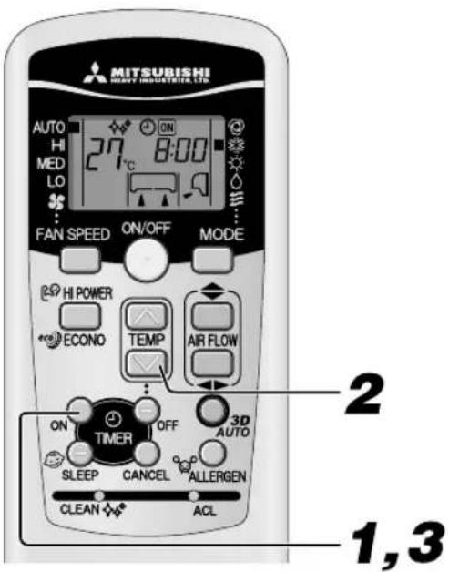 MITSUBISHI SRK50ZJXS - Fonction ON-TIMER - 1