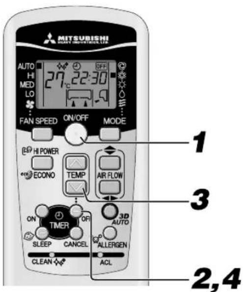 MITSUBISHI SRK20ZJXS - OFF TIMER-Betrieb - 1