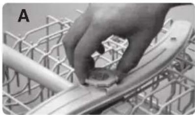THERMADOR DWHD64CS - To remove the top spray arm: - 1