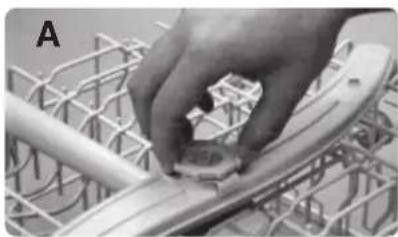 THERMADOR DWHD64CF - To remove the top spray arm: - 1