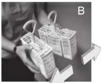 THERMADOR DWHD64CF - To split the Flexible Silverware Basket: - 2