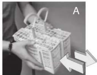 THERMADOR DWHD64CF - To split the Flexible Silverware Basket: - 1