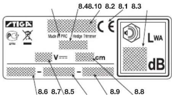 STIGA ST 4620A - - Etichetta dell'accumulatore - 2