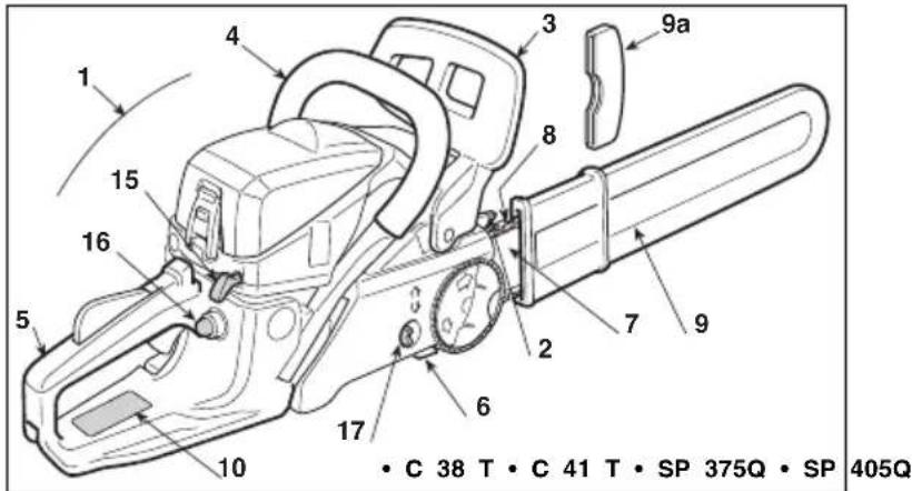 STIGA SP 375 Q - BELANGRIJKSTE ONDERDELEN - 2