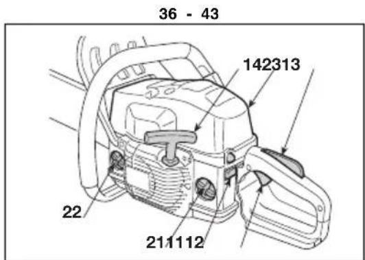 STIGA SP 36 - CONTROLS AND FILLING POINTS - 1