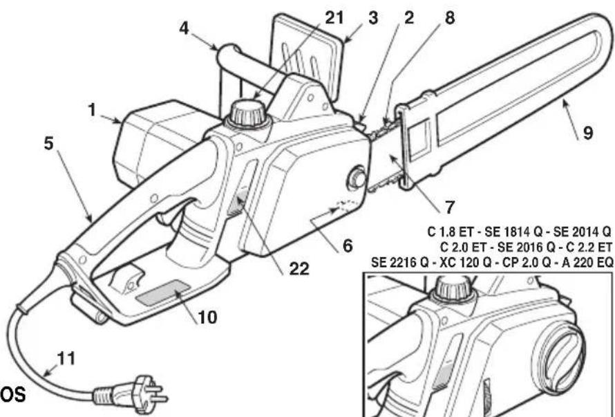 STIGA SE 2216 Q - ETIQUETA DA SÉRIE - 1