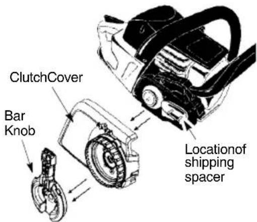 MCCULLOCH CS 400T - ATTACHINGTHEBARAND CHAIN(ifnotalreadyattached) - 3