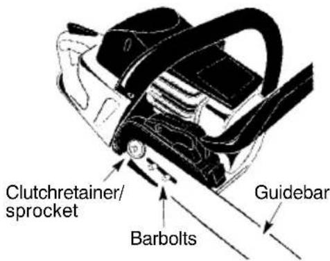 MCCULLOCH CS 400T - ATTACHINGTHEBARAND CHAIN(ifnotalreadyattached) - 4