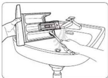SAMSUNG WF81F5E5P4W - Reinigen des Waschmittelbehalters und des Einschubs - 2
