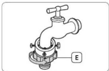 SAMSUNG WF81F5E5P4W - Raccorder le tuyau d'arrivée d'eau - 8