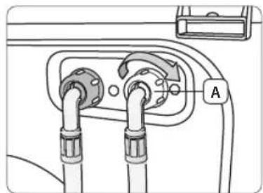 SAMSUNG WF81F5E5P4W - Raccorder le tuyau d'arrivée d'eau chaude (sur certains modèles) - 1