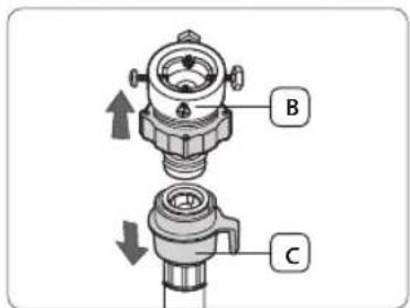 SAMSUNG WF81F5E5P4W - Raccorder le tuyau d'arrivée d'eau - 2