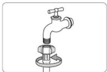 SAMSUNG WF71F5E5P4W EcoBubble - De watertoevoerslang aansluten - 12