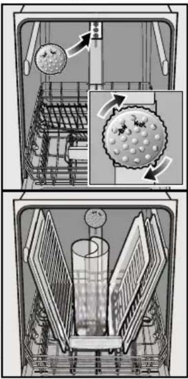 Diagram illustrating a food delivery or storage procedure with labeled components and directional arrows indicating process flow.