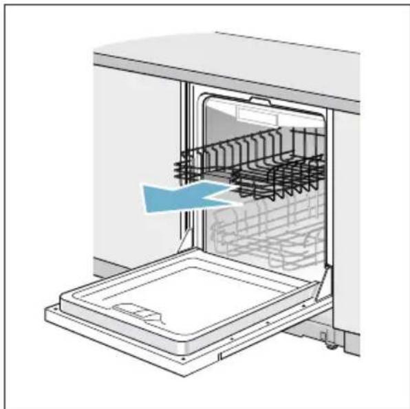BOSCH SHX68T56UC - Retirer/installer le panier supérieur avec Rackmatic®* - 1