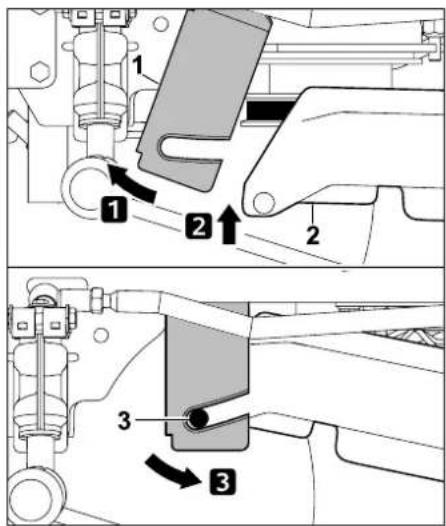 VIKING MT 5097 - Accrochage du plateau de coupe à l'arrière : - 5