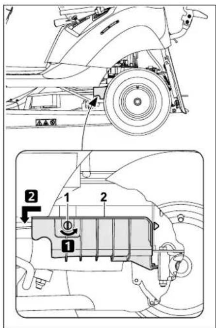 VIKING MR 4082 K - Desmontar la cubierta trasera de la correa trapezoidal - 2