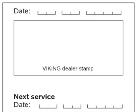VIKING MB 443 X - Service schedule - 58
